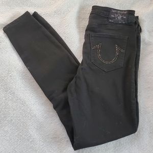 True Religion Halle High Rise Super Skinny Jeans. Sz 28